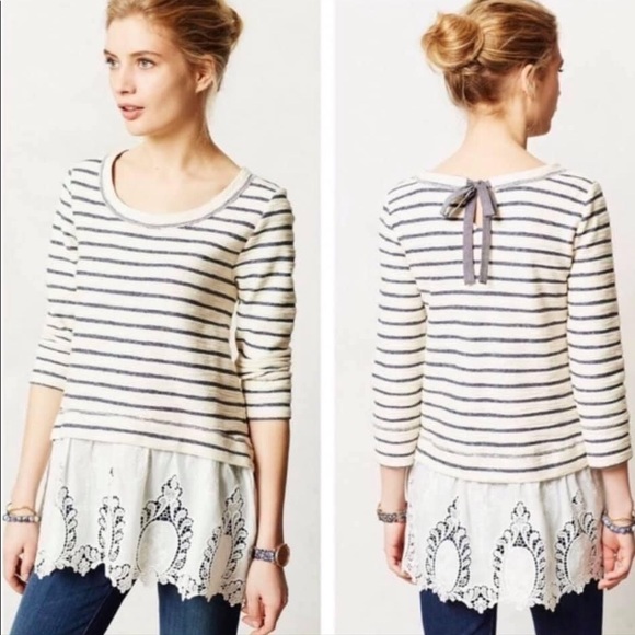 Anthro Sunday in Brooklyn Top EUC - Picture 1 of 3